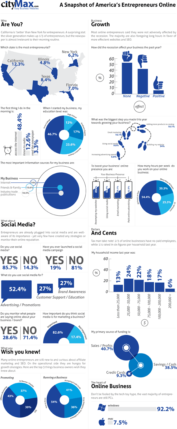 Online Entrepreneurs in 2010 - Trends and Tech