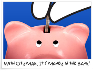 With CityMax.com, it's money in the bank!
