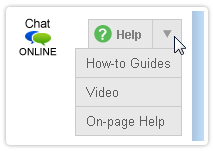 screenshot of online support